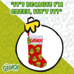 Grinch Christmas Stocking 40Cm X 26Cm White Cuff Multi Grinch X 1 - thumbnail 5