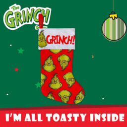 Grinch Christmas Stocking 40Cm X 26Cm White Cuff Multi Grinch X 1 - thumbnail 4