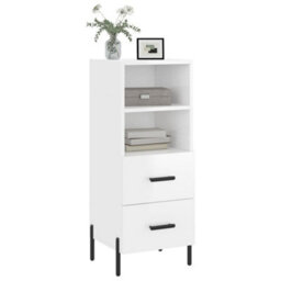 Berkfield Sideboard High Gloss White 34.5X34X90 Cm Engineered Wood - thumbnail 3