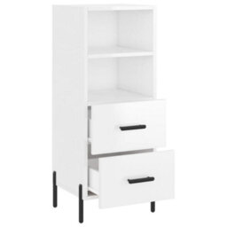Berkfield Sideboard High Gloss White 34.5X34X90 Cm Engineered Wood - thumbnail 5