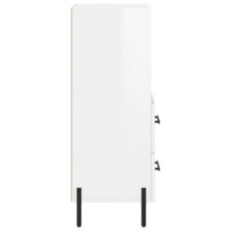 Berkfield Sideboard High Gloss White 34.5X34X90 Cm Engineered Wood - thumbnail 7