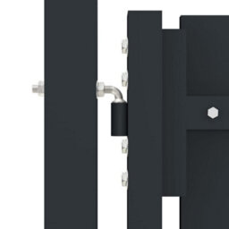 Berkfield Double Door Fence Gate Steel 306X175 Cm Anthracite - thumbnail 5