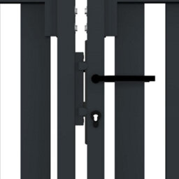 Berkfield Double Door Fence Gate Steel 306X175 Cm Anthracite - thumbnail 4