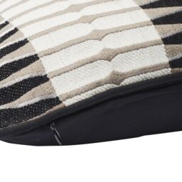 Black & White Patterned Chenille & Jacquard Effect Indoor Cushion (L)50Cm (W)50Cm - thumbnail 3