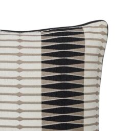 Black & White Patterned Chenille & Jacquard Effect Indoor Cushion (L)50Cm (W)50Cm - thumbnail 4
