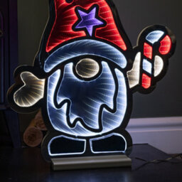 Samuel Alexander 60Cm Light Up Christmas Gonk With Candy Cane Infinity Decoration With Leds - thumbnail 7