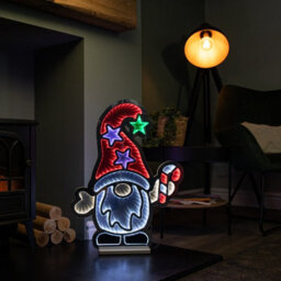 Samuel Alexander 60Cm Light Up Christmas Gonk With Candy Cane Infinity Decoration With Leds - thumbnail 2