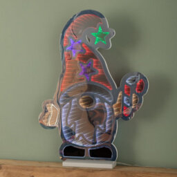 Samuel Alexander 60Cm Light Up Christmas Gonk With Candy Cane Infinity Decoration With Leds - thumbnail 3