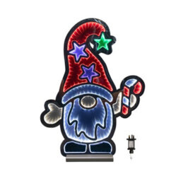 Samuel Alexander 60Cm Light Up Christmas Gonk With Candy Cane Infinity Decoration With Leds - thumbnail 9