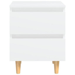 Berkfield Bed Cabinets With Solid Pinewood Legs 2 Pcs White 40X35X50 Cm - thumbnail 4