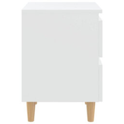 Berkfield Bed Cabinets With Solid Pinewood Legs 2 Pcs White 40X35X50 Cm - thumbnail 5