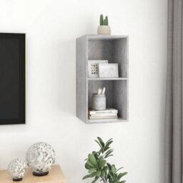 Berkfield Wall-Mounted Tv Cabinet Concrete Grey 37X37X72 Cm Engineered Wood - thumbnail 7