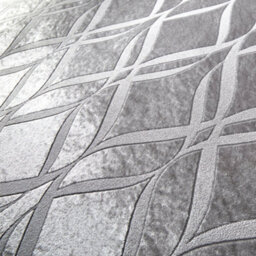 Soirée Belfort Woven Geo Silver Velvet Duvet Cover Set - thumbnail 4