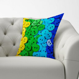 Warren Reed Designer Colourful Buttons Cushions 60Cm X 60Cm - thumbnail 2