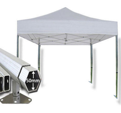 Crocodile Trading 3M X 3M Extreme 50 Commercial Instant Shelter Pop Up Gazebos Frame & Canopy - White - image 1