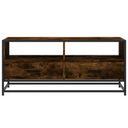 Berkfield Coffee Table Smoked Oak 100X50X45 Cm Engineered Wood And Metal - thumbnail 5