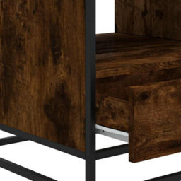 Berkfield Coffee Table Smoked Oak 100X50X45 Cm Engineered Wood And Metal - thumbnail 9