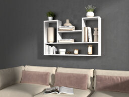 4P Bilbao Wall-Mounted Shelf White - thumbnail 3