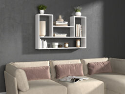 4P Bilbao Wall-Mounted Shelf White - thumbnail 2