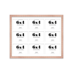 20X16 Inch 9 Opening Photo Collage Frame, Display Nine 6X4 Inch Photos, Multi Aperture Family Picture Frame, Bronze - thumbnail 2