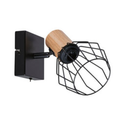 Paulmann 66766 Spotlight Lanke 1-Lamp Max. 1X20W Ceiling Luminaire Black/wood Spot Metal E14 - thumbnail 2