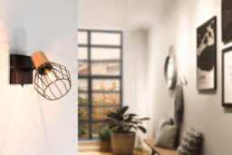 Paulmann 66766 Spotlight Lanke 1-Lamp Max. 1X20W Ceiling Luminaire Black/wood Spot Metal E14 - thumbnail 5