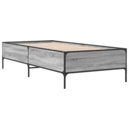 Berkfield Bed Frame Without Mattress Grey Sonoma 100X200 Cm - thumbnail 3