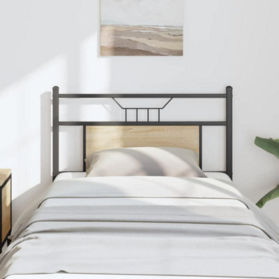 Berkfield Headboard Sonoma Oak 80 Cm Engineered Wood And Steel - image 1