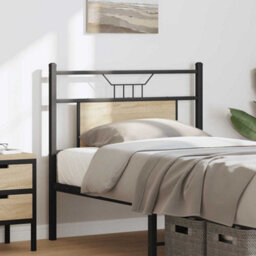Berkfield Headboard Sonoma Oak 80 Cm Engineered Wood And Steel - thumbnail 3