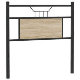 Berkfield Headboard Sonoma Oak 80 Cm Engineered Wood And Steel - thumbnail 6