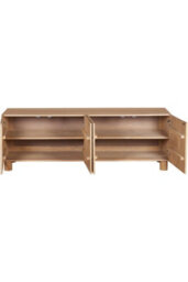 Yealmpton Large Low Board Mango Wood Tv Cabinet With Fluted Pattern - thumbnail 5