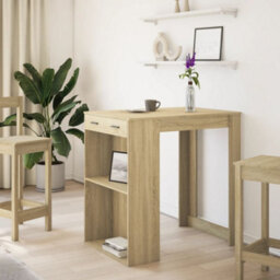 Berkfield Bar Table Sonoma Oak 102X70X103.5 Cm Engineered Wood - thumbnail 3