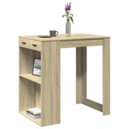 Berkfield Bar Table Sonoma Oak 102X70X103.5 Cm Engineered Wood