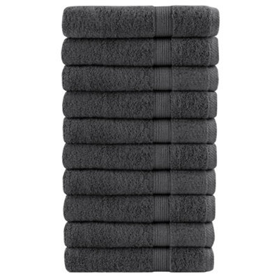 Berkfield Premium Sauna Towels Solund 10Pcs Anthracite 80X200Cm 600Gsm - image 1