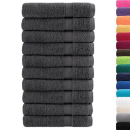 Berkfield Premium Sauna Towels Solund 10Pcs Anthracite 80X200Cm 600Gsm - thumbnail 2