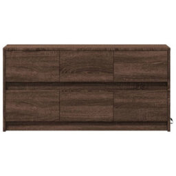 Berkfield Tv Cabinet With Led Brown Oak 100X34X50 Cm Engineered Wood - thumbnail 6