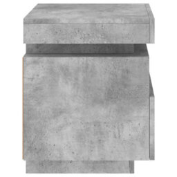 Vidaxl Bedside Cabinet With Led Lights Concrete Grey 40X39X48.5 Cm - thumbnail 8