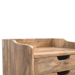 Artisan Furniture Scandinavian Styled Bedside With 3 Cut Out Drawers - thumbnail 6