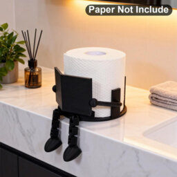 CLEFFNS Toilet Paper Holder, Funny Tissue Paper Roll Storage, Cute Reading Buddy Paper Towel Holder For Bathroom And Living Room - thumbnail 1