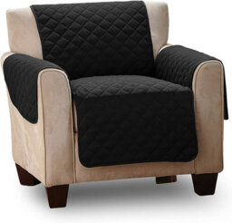 Black Sofa Cover - 1 Seat Armchair - thumbnail 2