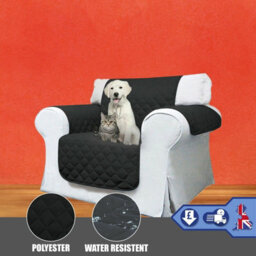 Black Sofa Cover - 1 Seat Armchair - thumbnail 7