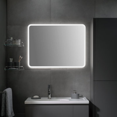 Sensio Libra Rectangular Wall-Mounted Bathroom Illuminated Contemporary Colour-Changing Mirror (H)80Cm (W)60Cm - image 1