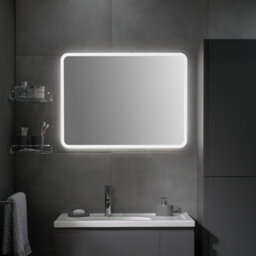 Sensio Libra Rectangular Wall-Mounted Bathroom Illuminated Contemporary Colour-Changing Mirror (H)80Cm (W)60Cm