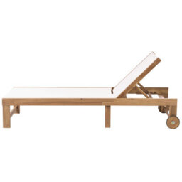 Beliani Sun Lounger Pedesina Reclining Acacia Wood Beige - thumbnail 7