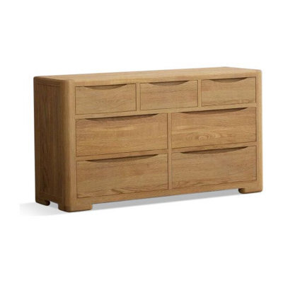 Furniture 48 Dereham Solid Oak Wide Chest Of Drawers