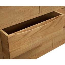 Furniture 48 Dereham Solid Oak Wide Chest Of Drawers - thumbnail 2