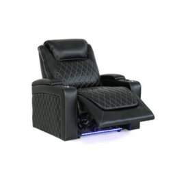 Valencia Oslo Xl Home Cinema Seating Row Of 5 Black Nappa Leather Power Recliner Tactile Control System - thumbnail 3