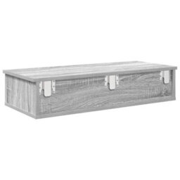 Berkfield Wall Shelf With Drawers Grey Sonoma 80X31X17 Cm Engineered Wood - thumbnail 6