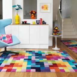 Funk Multi Colour Boxes Rug Rug 120X170Cm For The Living Room - thumbnail 1