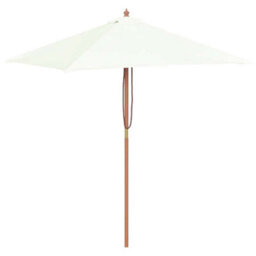 Berkfield Elegant Outdoor Parasol With Wooden Pole 150X200 Cm Sand
